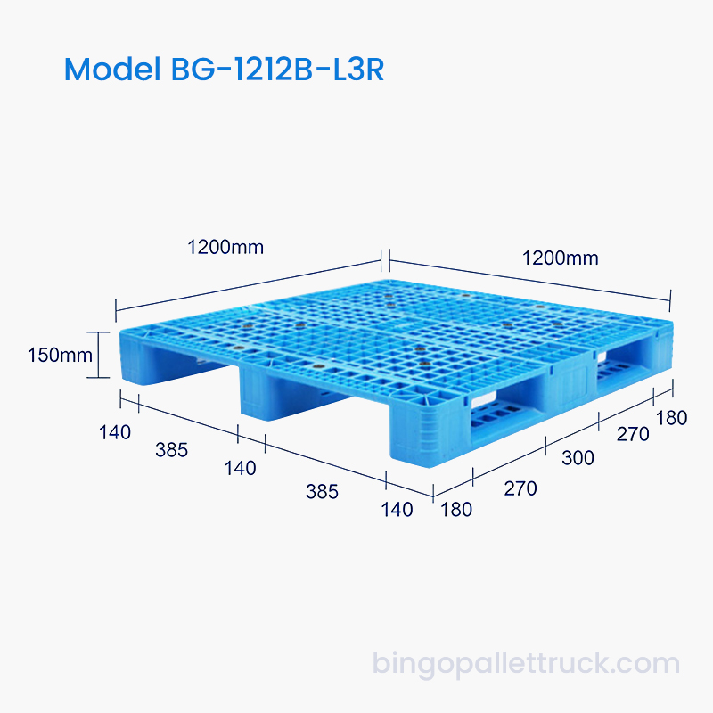 Ensartet størrelse 1200x1200 mm pall med stålstenger perfekt for automatiserte lagersystemer