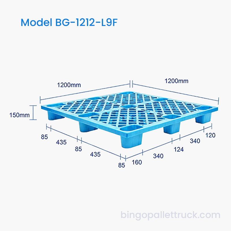 1200x1200mm plastpall for logistikkbruk