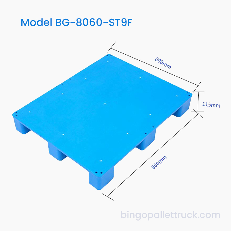 800×600 mm Solid Topp 9 Ben Lett bruk plastpall