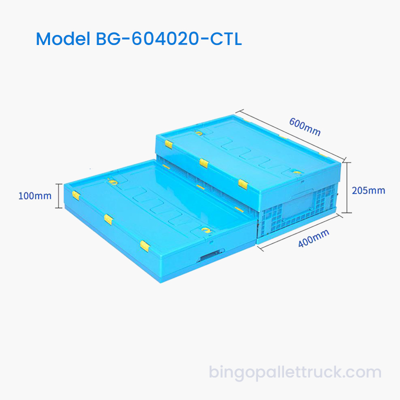 36L sammenleggbar plastveske med lokk for industriell logistikk