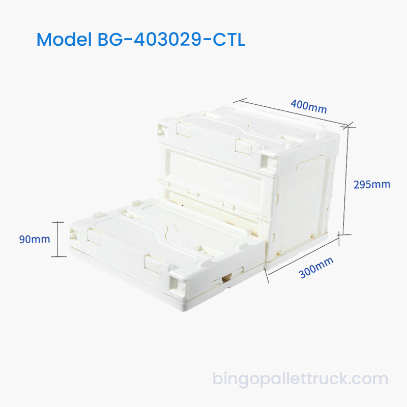 28L sammenleggbar plastveske med lokk for transport
