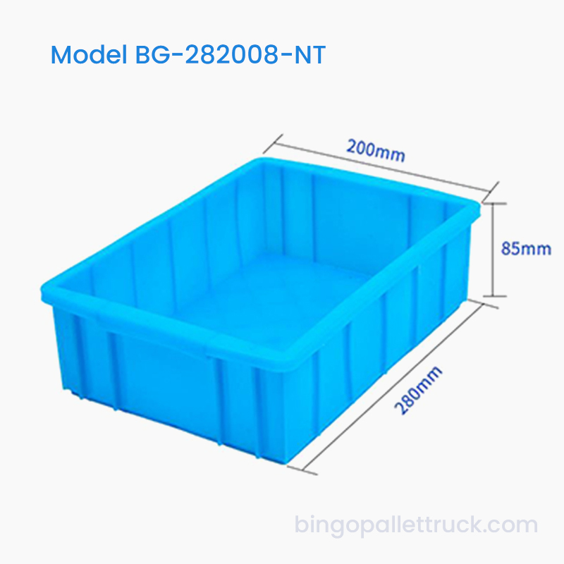 3L HDPE Nestbar plastoppbevaringsboks for industriell komponentlagring