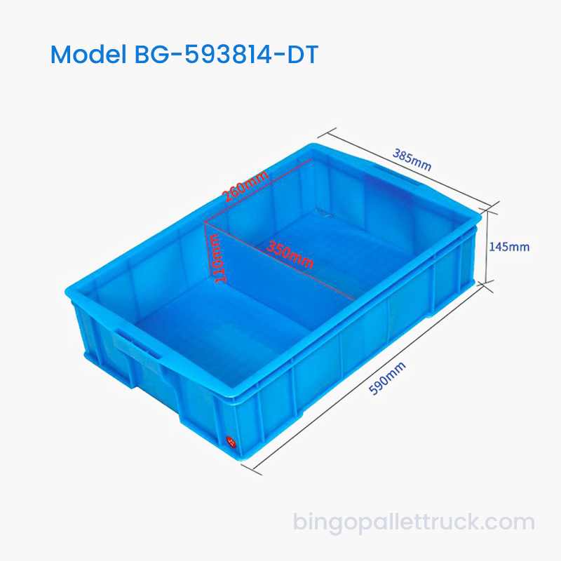 2-roms delbar plastkasse for industriell bruk