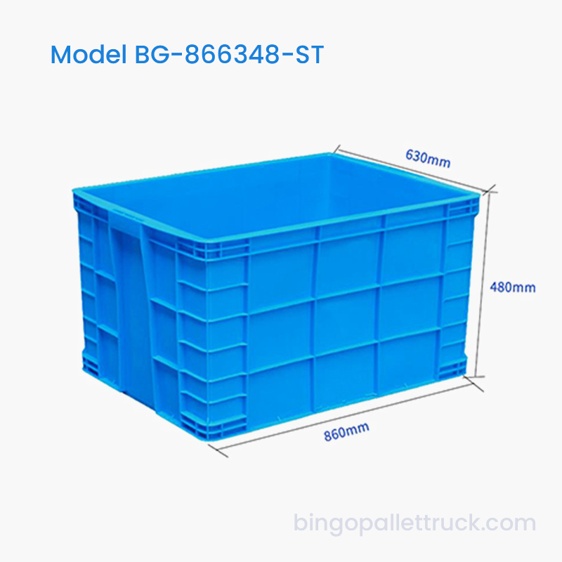 212L stor industriell stablebar plastkasse