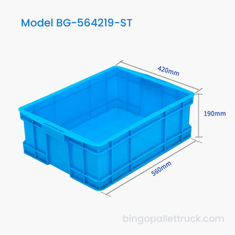 34L stablebar slitesterk HDPE-plastkasse for varelogistikk