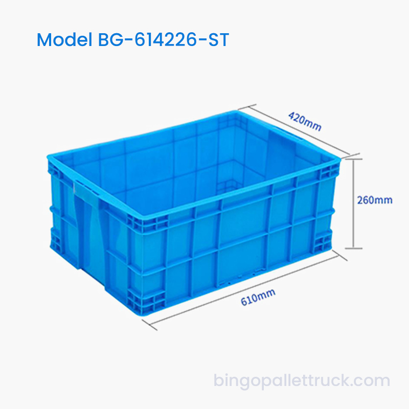 56L HDPE Heavy Duty stablebar plastboks for fabrikkkomponenter