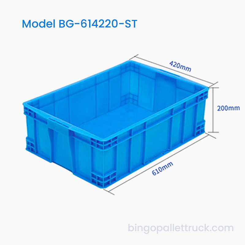 42L stablebar HDPE-plastkasse for industrielle festemidler