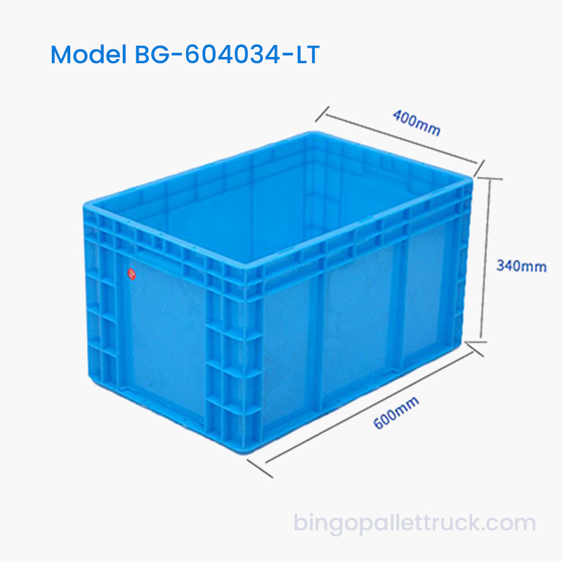 68L Anti-Slip Base Logistics Plast Tote for Storlagersortering