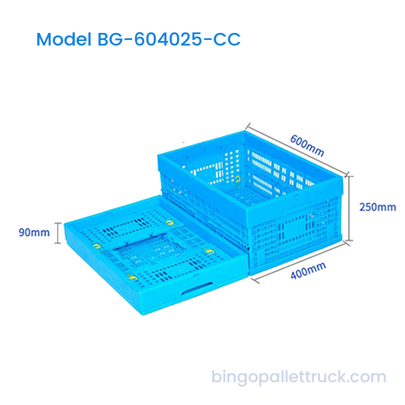 47L sammenleggbar plastkasse for industrilager