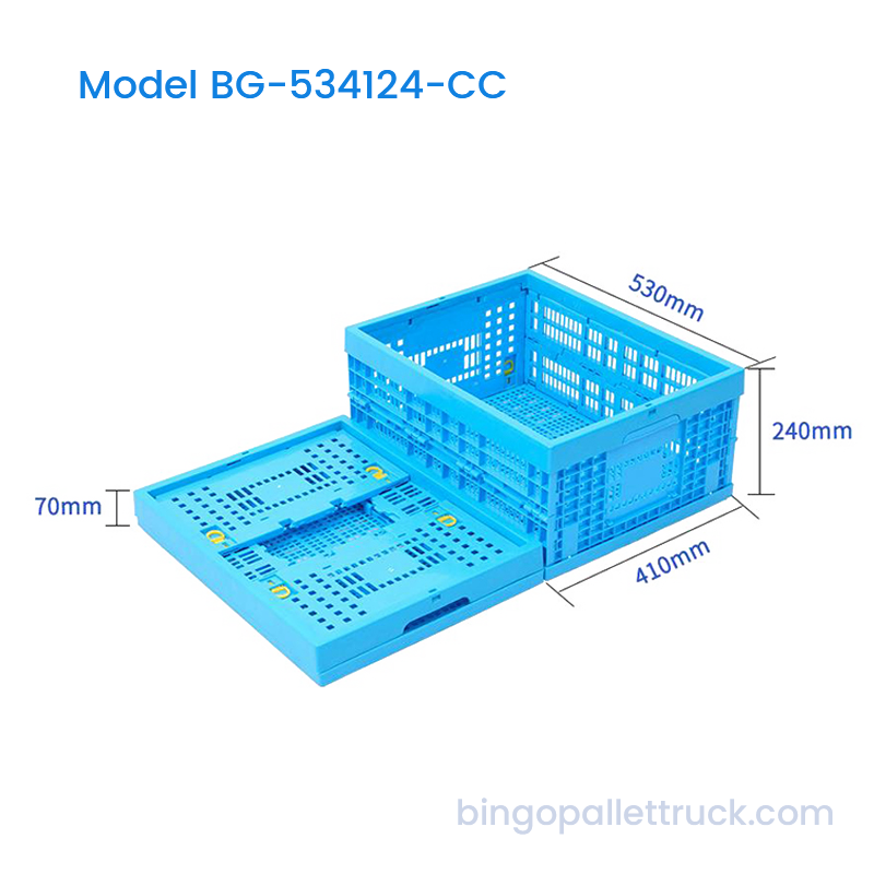 42L sammenleggbar plastkasse for detaljoppbevaring
