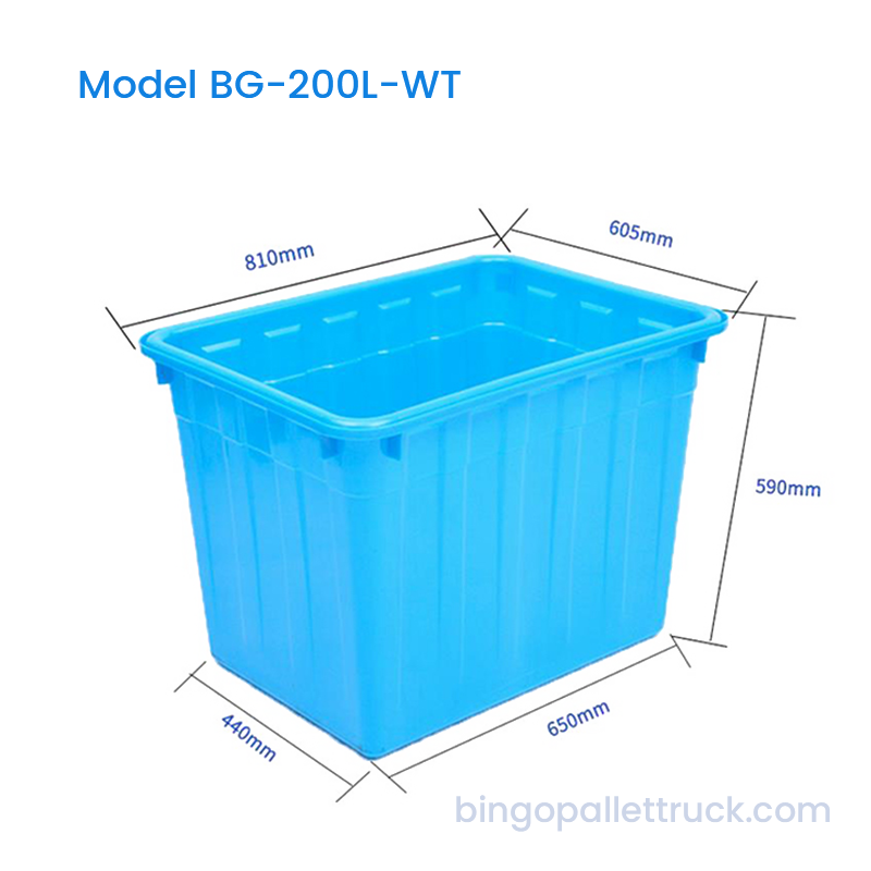 200L HDPE vanntank for akvatiske produkter og sjømat