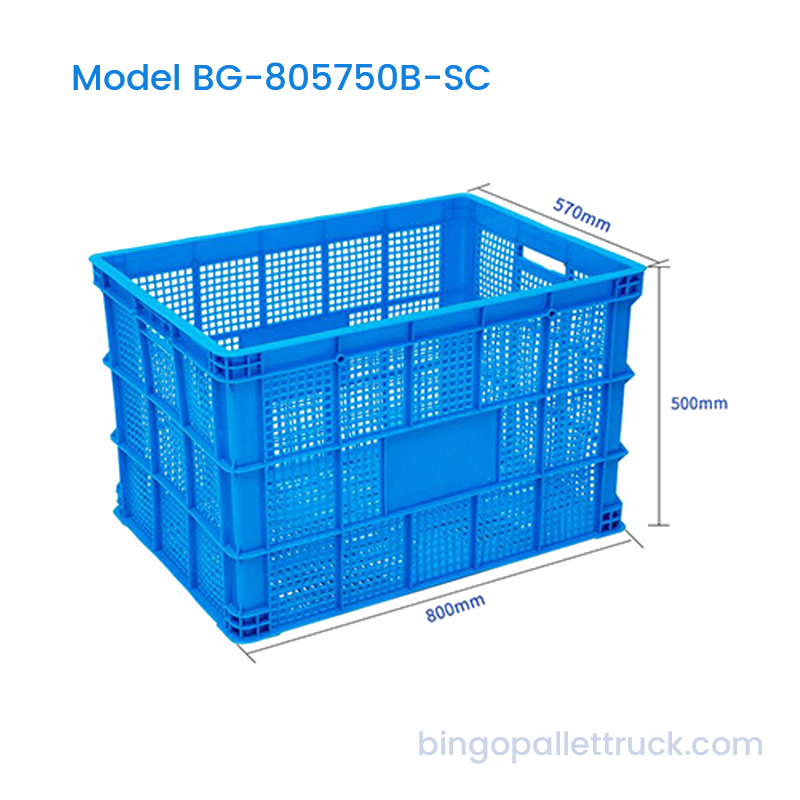 194L Heavy Duty stablebar HDPE-plastkasse for verksteddeler