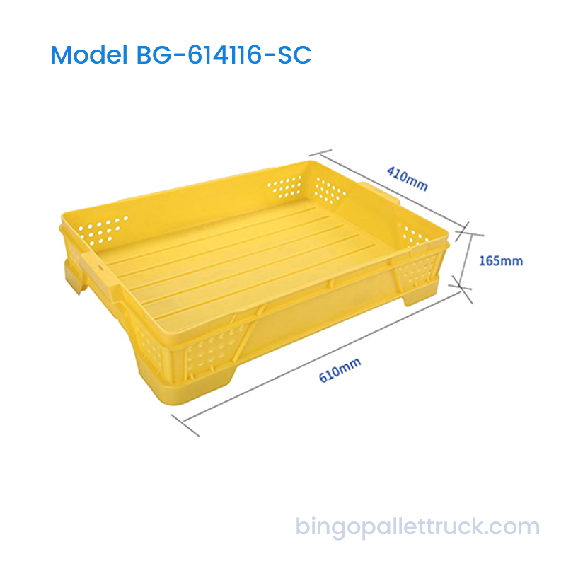 22L HDPE stablebar ventilert plastkasse for ferskenoppbevaring