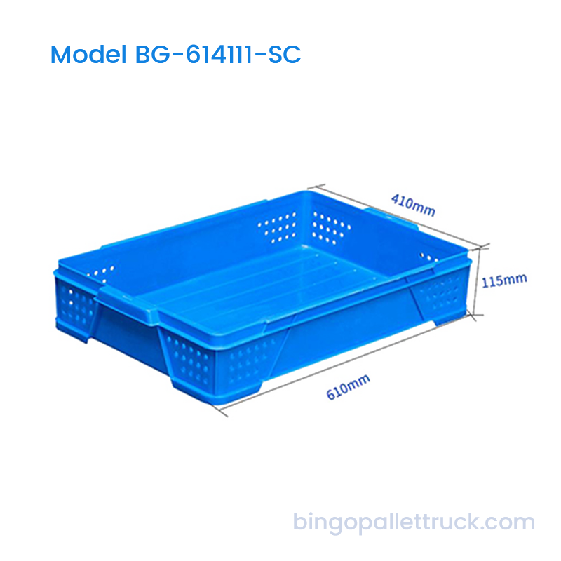 22L stablebar HDPE-plastbrødkasse for bakeribruk