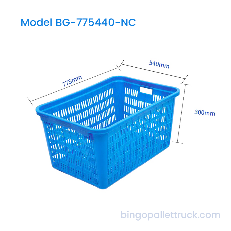 144L HDPE Nestbar plastkasse produsere kurv for supermarkedsfrukt