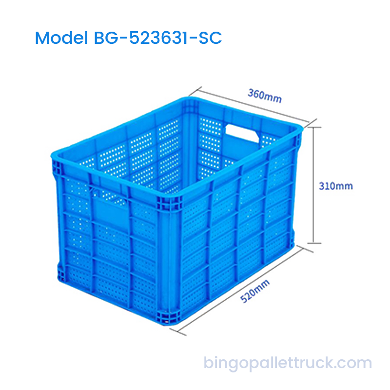 46L runde hull plastkasse produsere kurv for supermarked frukt