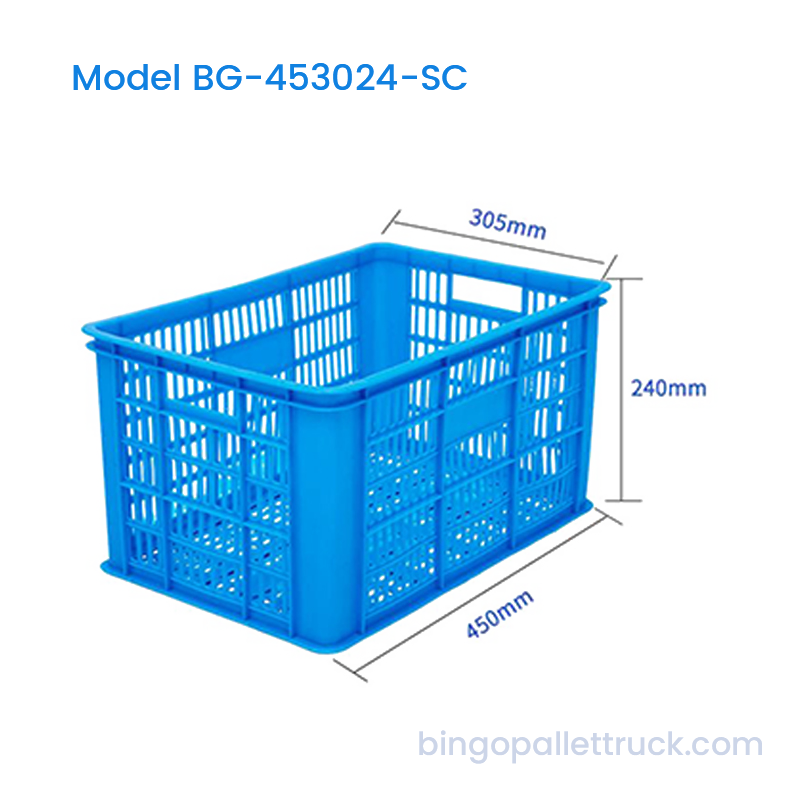 27L slitesterk stablebar plastkasse for landbruk