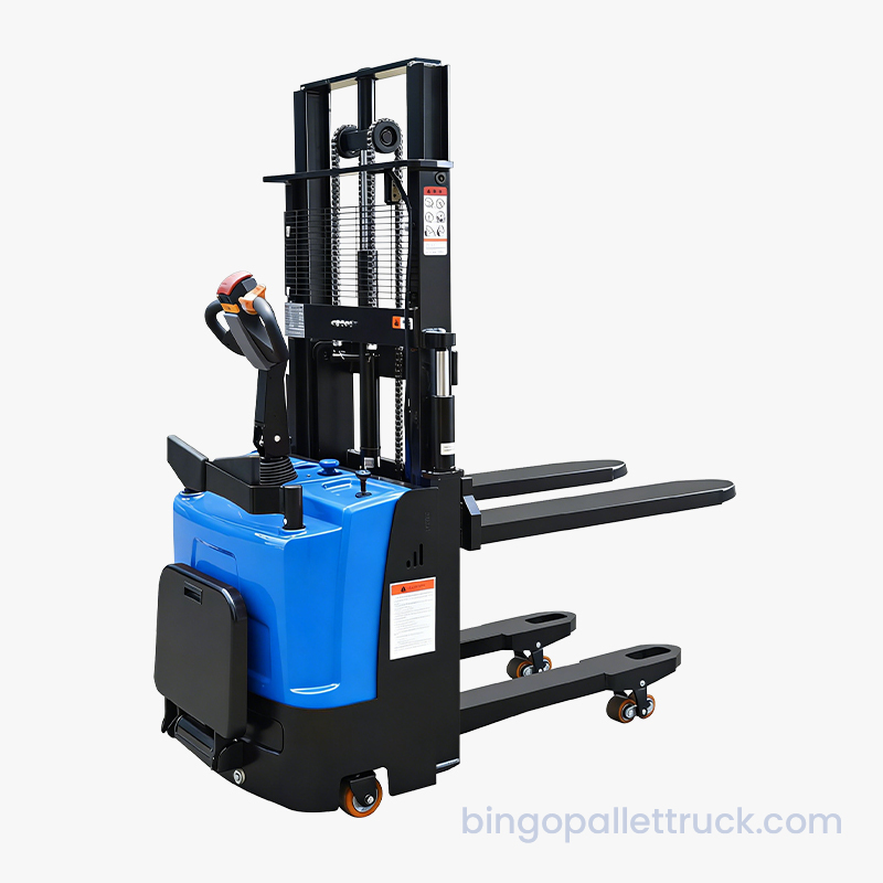 1500 kg dobbeltløft elektrisk stående pallestabler for effektiv pallestable